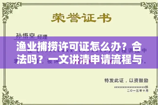 全国渔业捕捞许可证怎么办?合法吗?一文讲清申请流程与合规要点